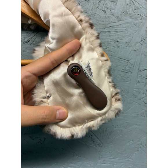 Furla x Moonbat‎ Womens Faux Fur Leopard Print Scarf Collar Neck Warmer Japan - Picture 6 of 8